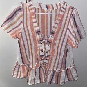 Colorful striped top